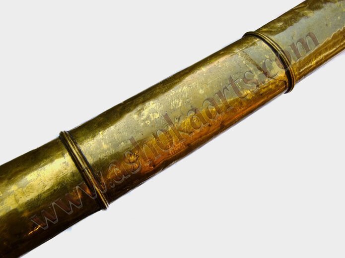 Antique Thai Dha sword with gilt scabbard