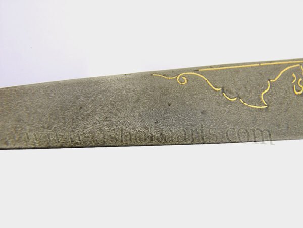fine persian kard dagger with gold inlaid signature - Antique Swords ...