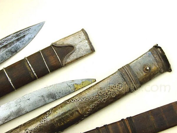 A 19th century group of Ivory and Silver mounted Burmese Dha knives ...
