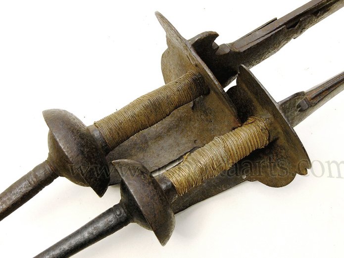 Two early Deccan Firangi Horsemans swords with German blades