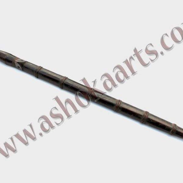 african sword with long blade and wooden scabbard